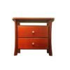Amina bedside table with curve legs and edges