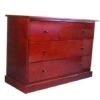 Dark oak tone mid-set chest of draws