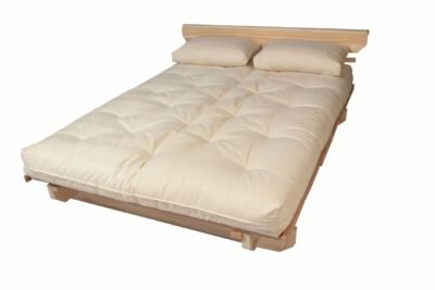 Mid-Set Futon Bed Base - Raw Timber