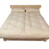 Mid-set futon base with mattress